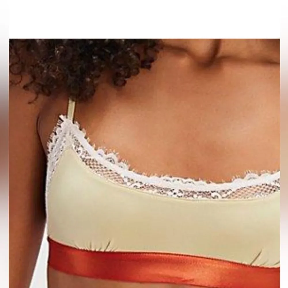 Free People Intimately In Time Green Scoop Bralette